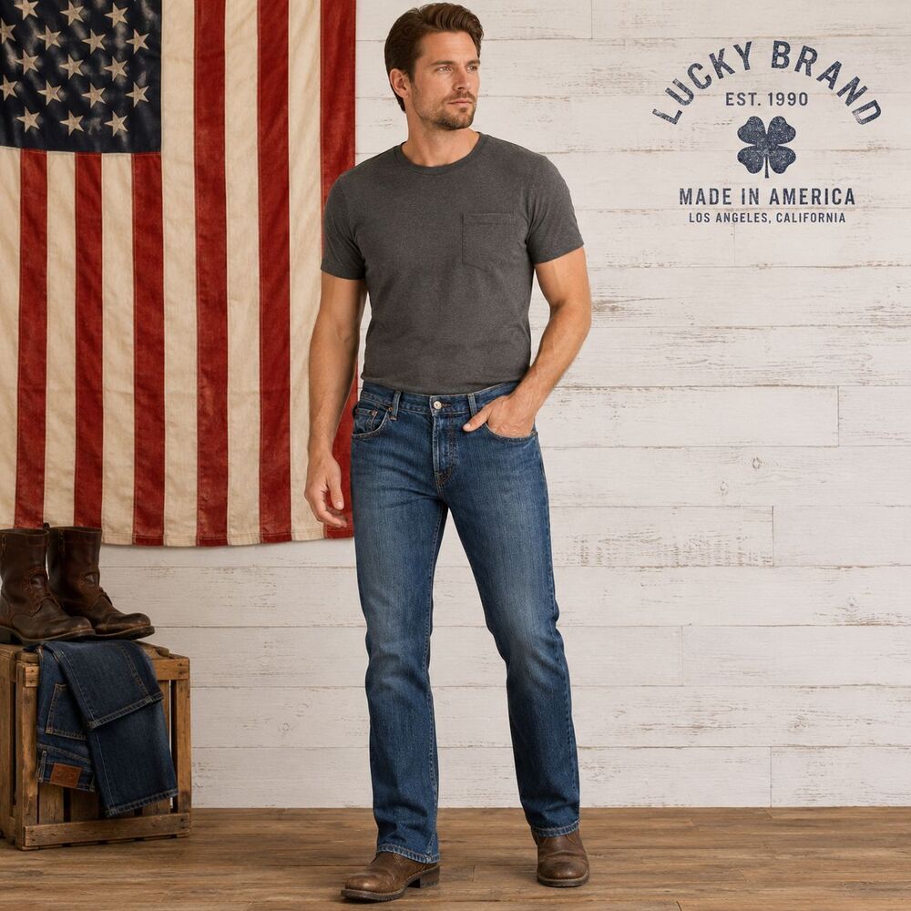 LUCKY BRAND Vintage Men's 31 Jeans Slim Bootcut Flare GENE MONTESANO 71YV032 USA